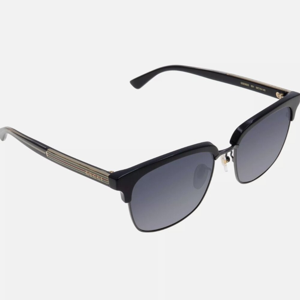 Mens Gucci Clubmaster Sunglasses Black Gray - Picture 3 of 6
